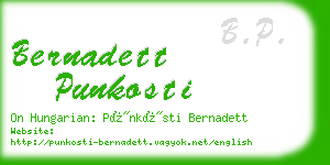 bernadett punkosti business card